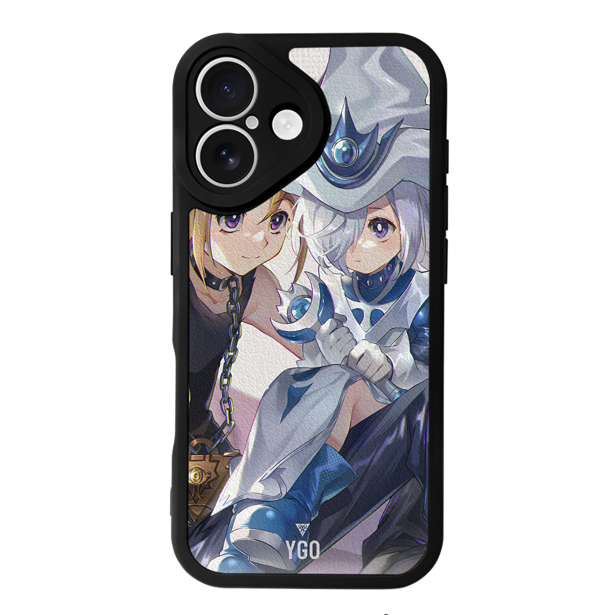 （画像用） 遊☆戯☆王 Yu-Gi-Oh! 【iPhone 16シリーズ対応】シリコンスマホケース（レザー調） 材質：シリコン